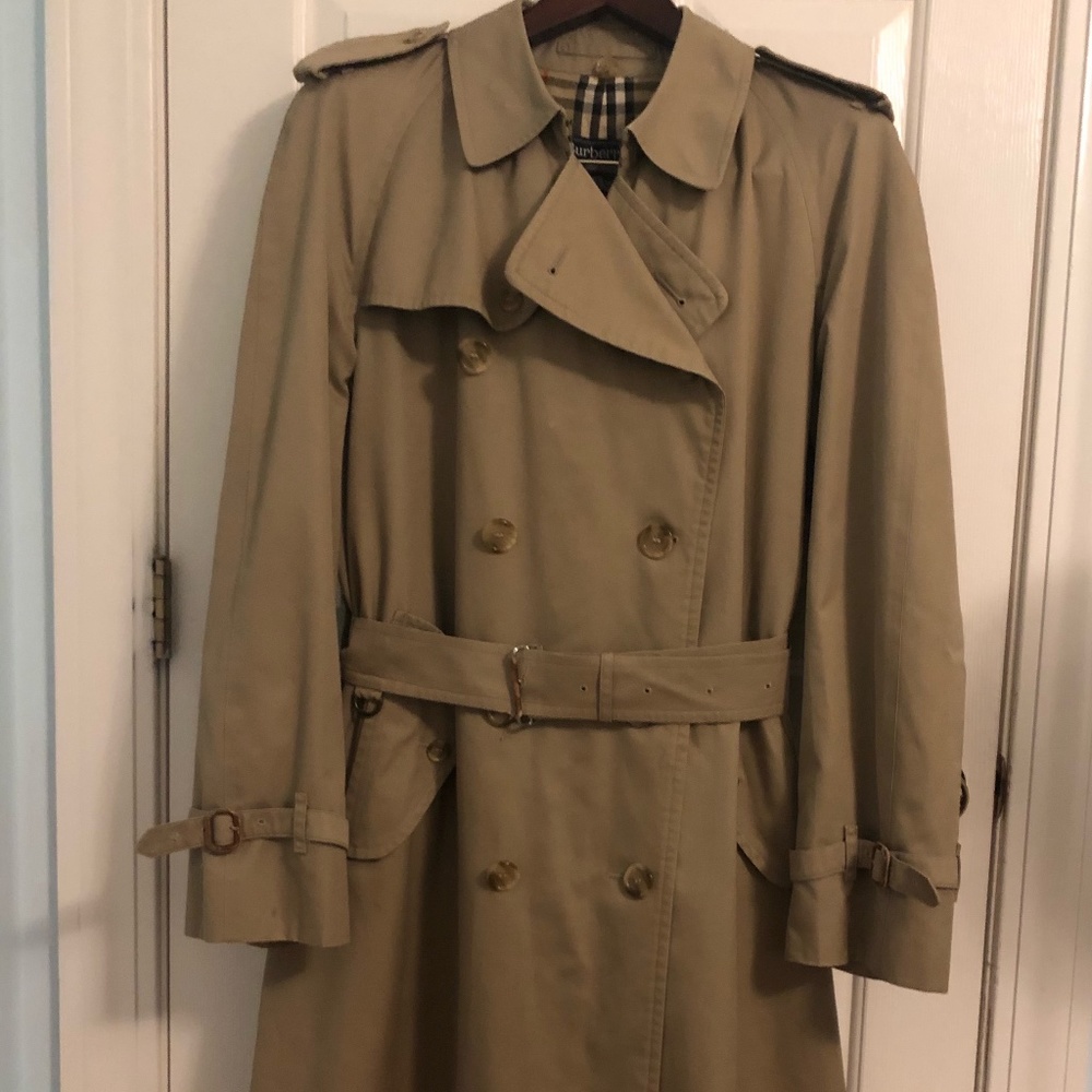 Vintage Burberry Men's Belted Trench Coat
